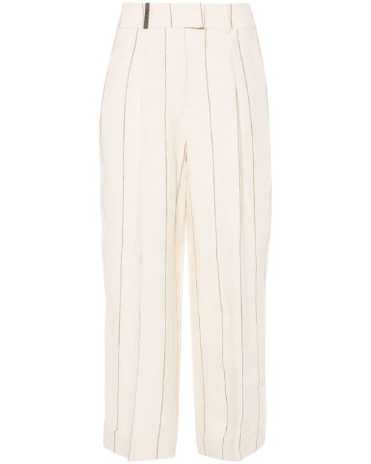 Peserico striped wide-leg trousers