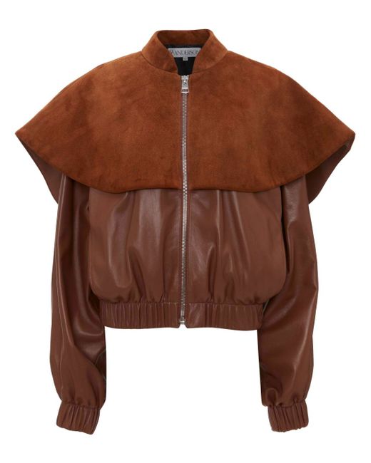 J.W.Anderson cape-style leather jacket