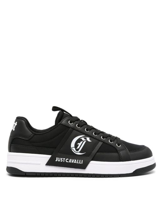 Just Cavalli logo-embossed panelled sneakers