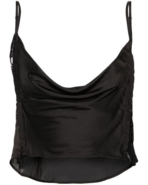 Y / Project sheer-lace draped top