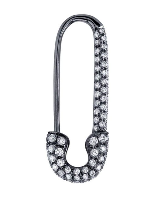 Anita Ko Safety Pin diamond hoop earring