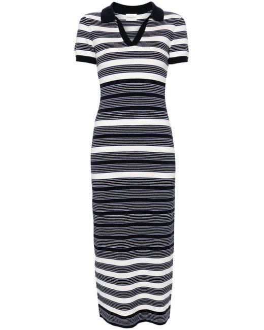 Claudie Pierlot striped split-neck maxi dress