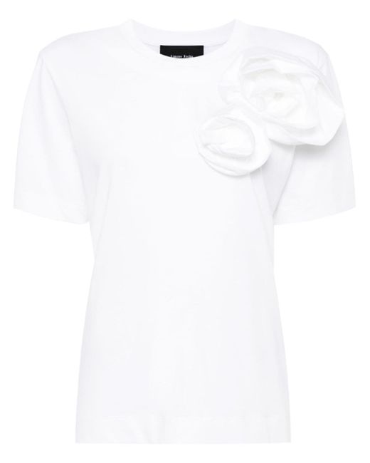 Simone Rocha rose-appliqué jersey T-shirt