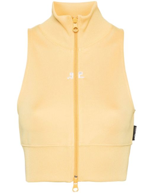 Courrèges Interlock zipped cropped top