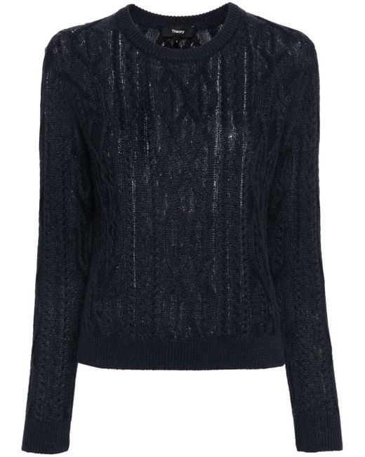 Theory cable-knit jumper