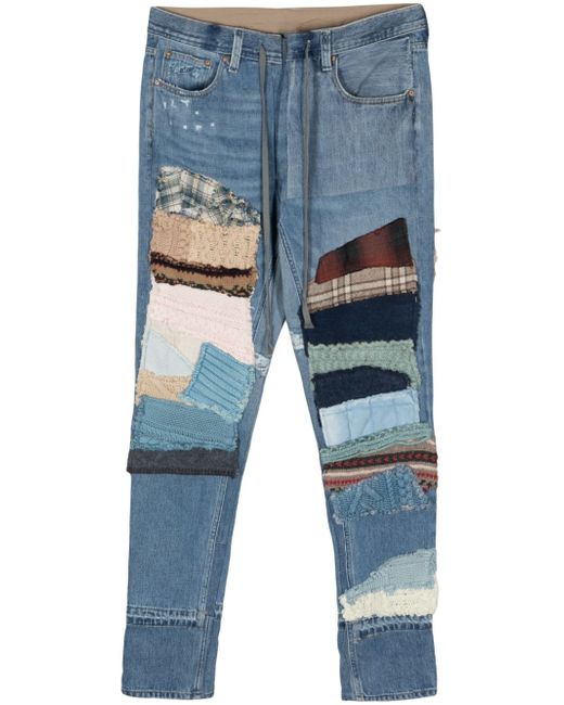 Greg Lauren mid-rise tapered jeans