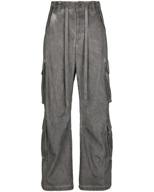 Dolce & Gabbana acid-wash wide-leg cargo trousers