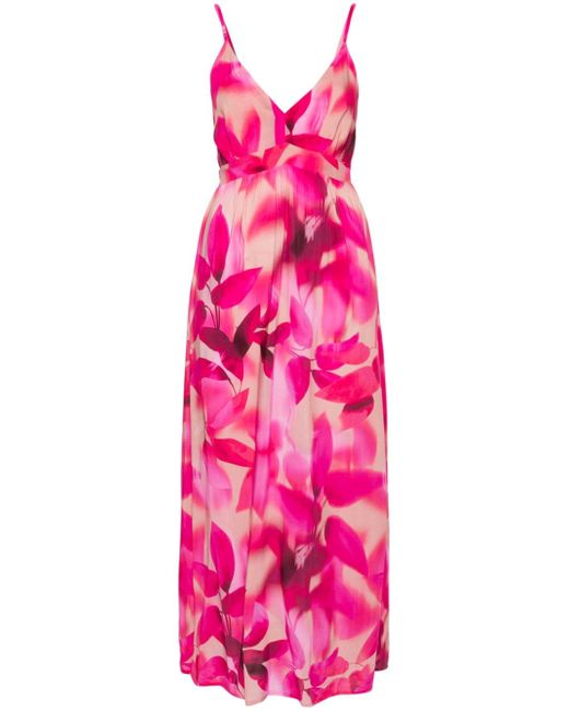 Liu •Jo floral-print V-neck dress