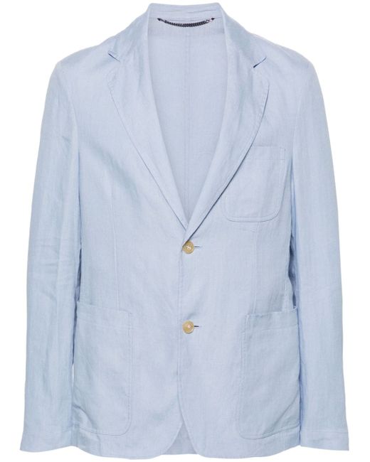 Canali single-breasted linen blazer