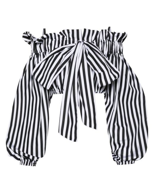 Patou striped cropped blouse