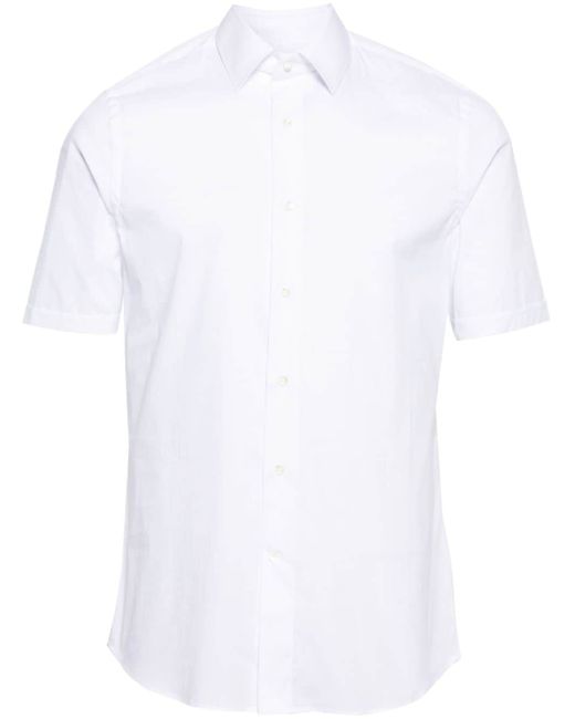 Canali classic-collar short-sleeve shirt