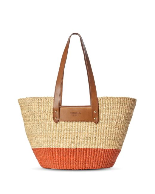 Shinola two-tone basket tote bag
