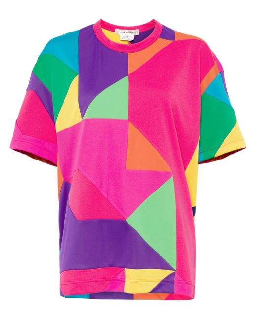 Comme Des Garçons panelled colour-block T-shirt