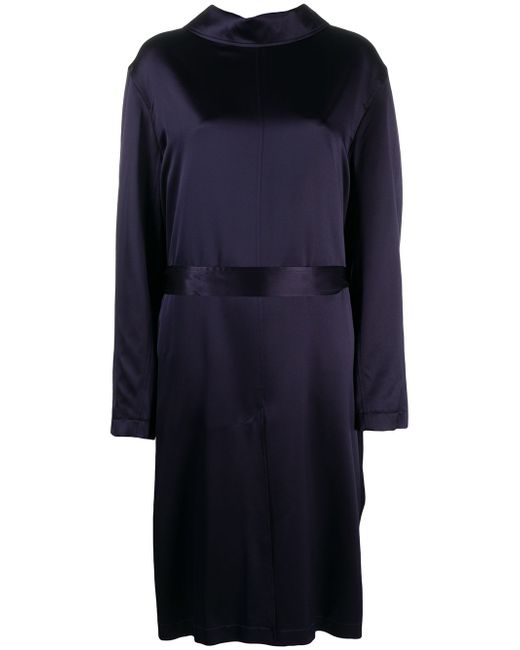 Balenciaga silk backwards-collar dress