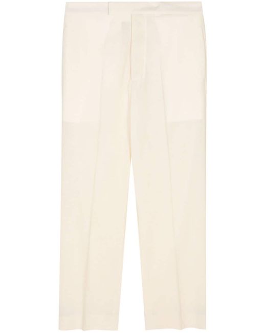 Sapio pressed-crease wool tapered trousers