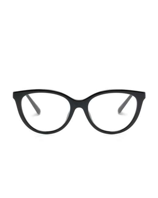 Emporio Armani clip on-lenses cat-eye glasses