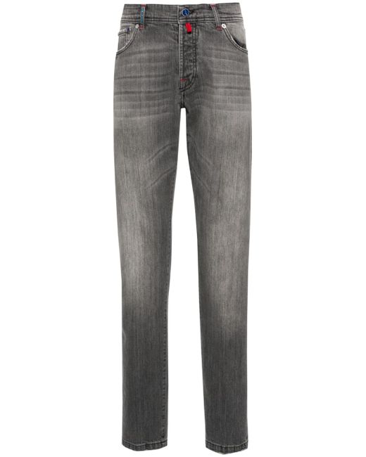 Kiton slim-leg cotton jeans