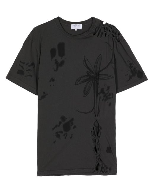 Collina Strada Nash floral-graphic tie-detail T-shirt