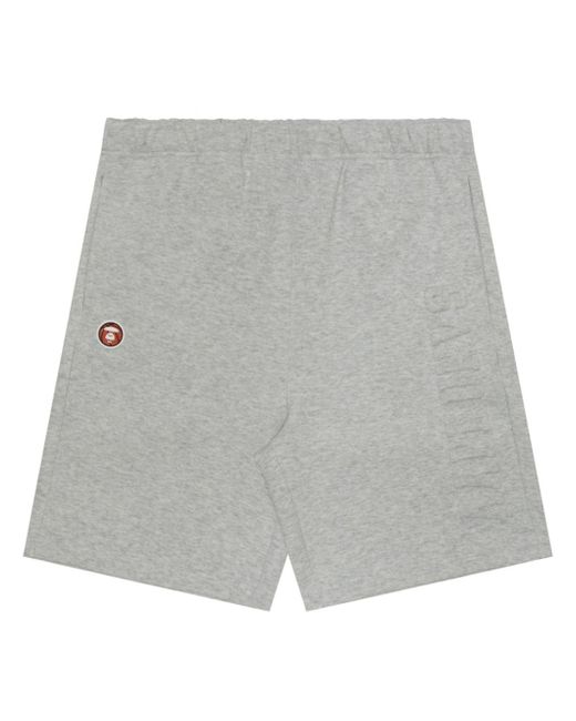 Aape By *A Bathing Ape® logo-embossed mélange-effect track shorts