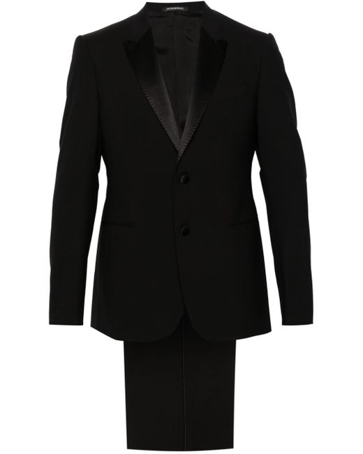 Emporio Armani single-breasted virgin wool-blend suit