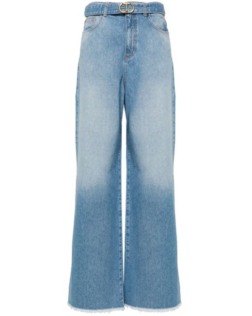 Twin-Set wide-leg cotton jeans