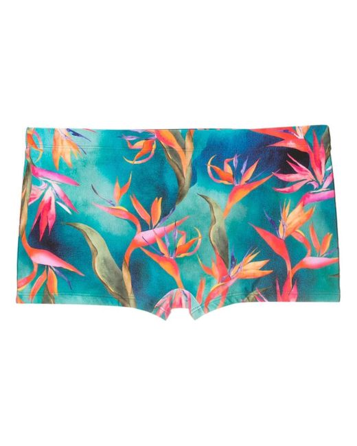 Lygia & Nanny bird of paradise-print boxer swimming trunks