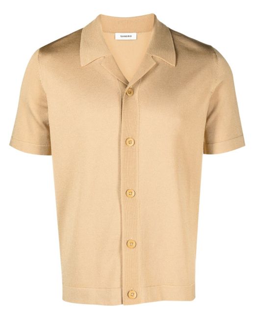 Sandro notched-collar button-up shirt