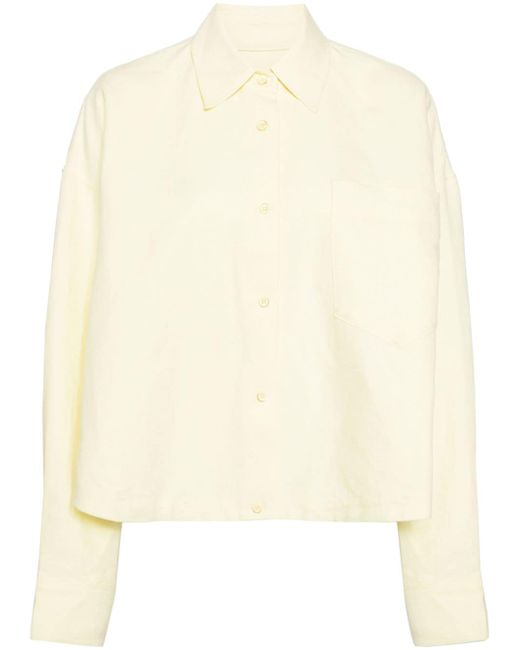 Jnby oversized cotton-linen shirt