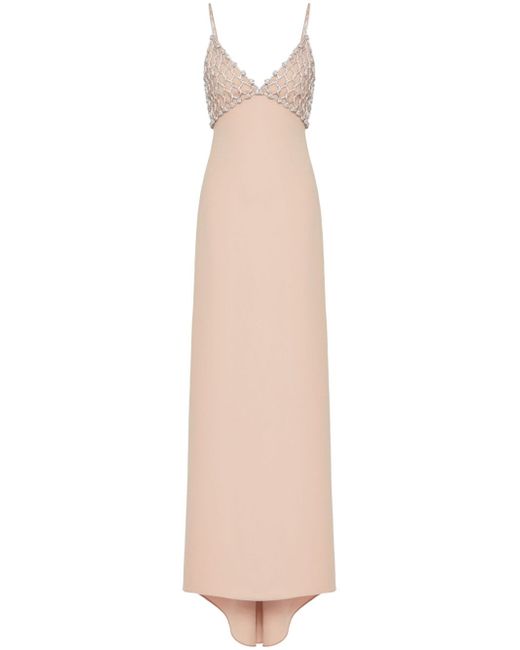 Valentino Garavani crystal-embellished silk gown