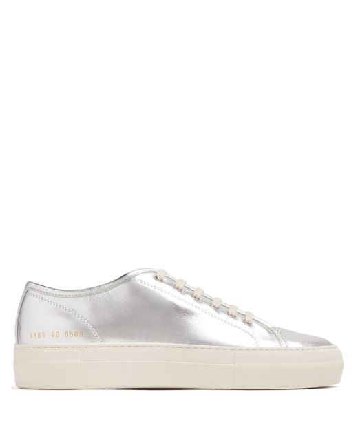 Common Projects Tournament Low metallic-leather sneakers