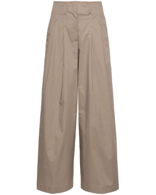 Peserico wide-leg cotton trousers