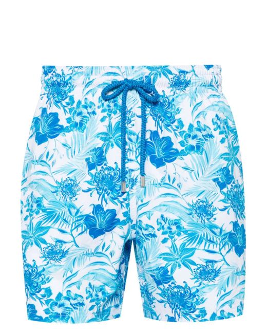 Vilebrequin botanical-print drawstring swim shorts