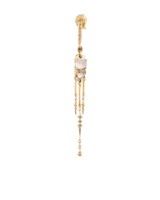 Celine Daoust 14kt yellow moon stone and diamond earring