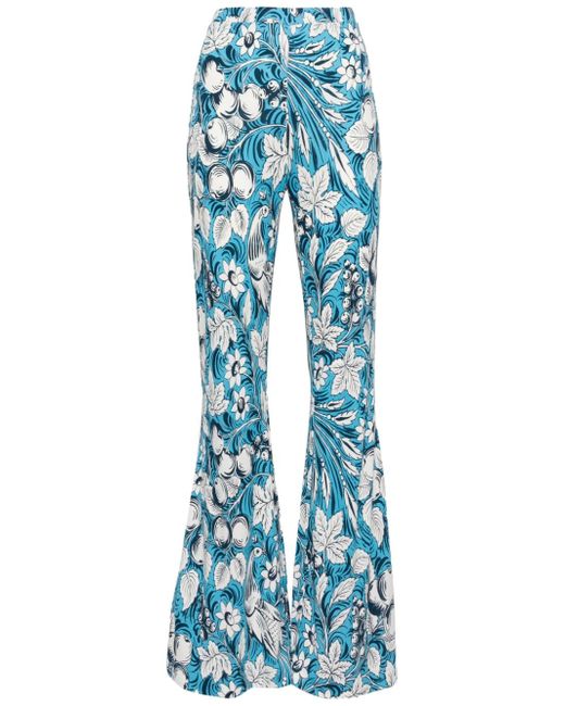 Diane von Furstenberg Brooklyn floral-print flared trousers