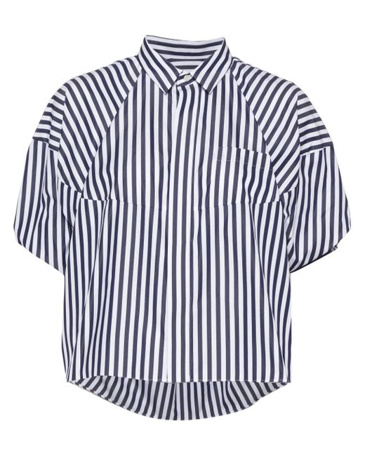 Sacai striped poplin shirt