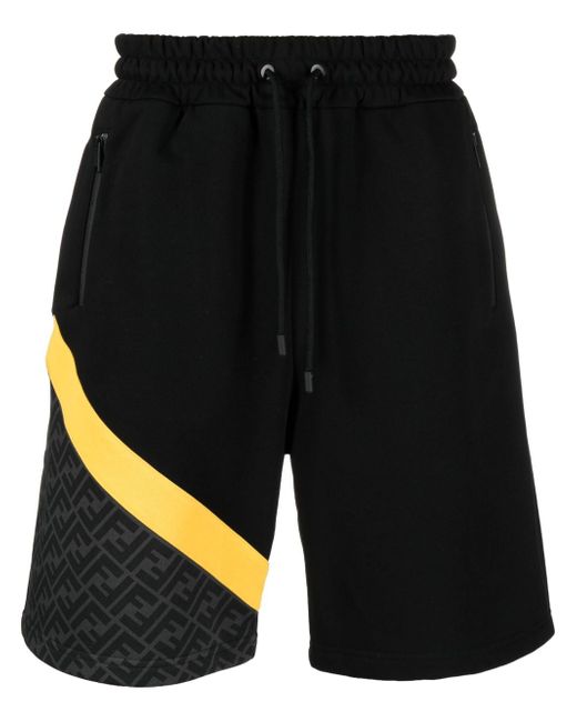 Fendi logo-print drawstring shorts