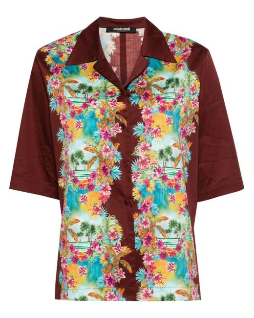 Roberto Cavalli Hawaii-print shirt