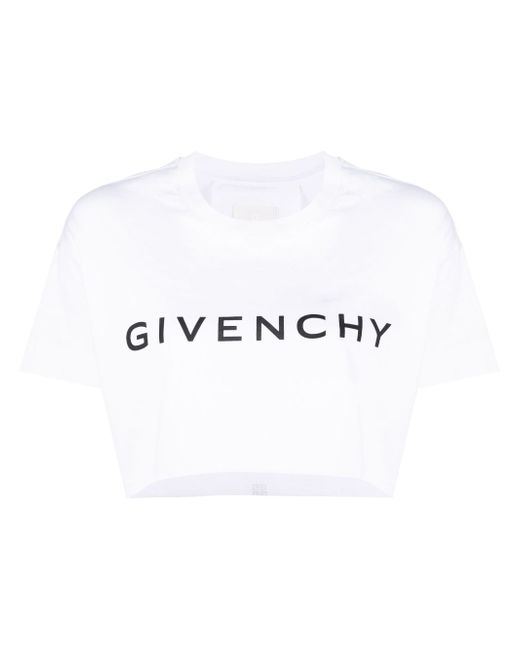 Givenchy logo-print cropped T-shirt
