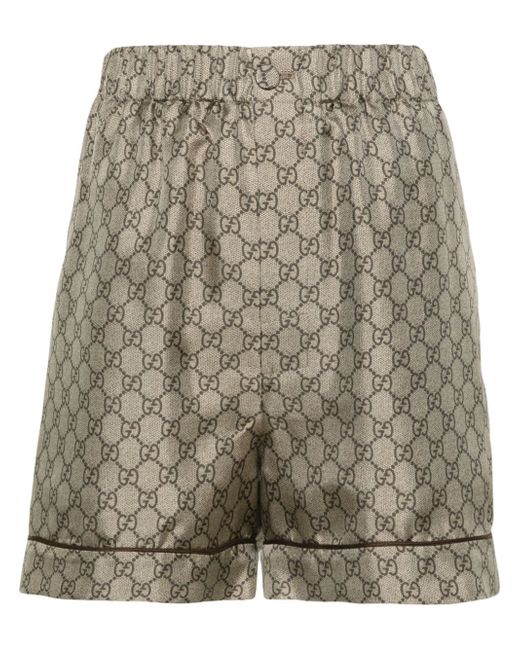 Gucci GG Supreme-print satin shorts