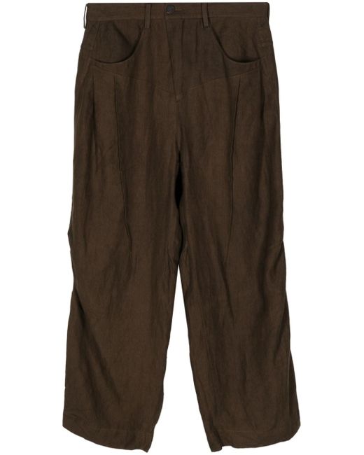 Ziggy Chen seam-detail linen trousers