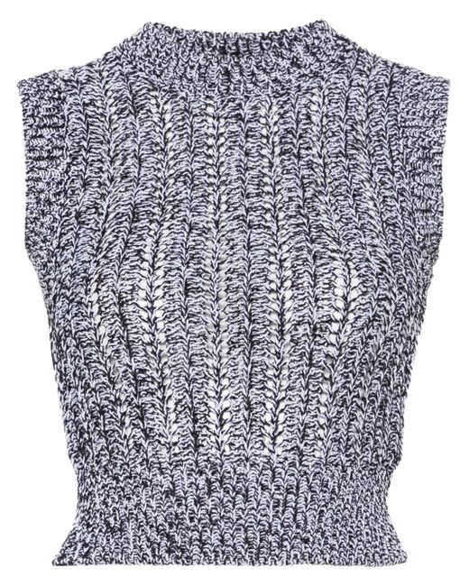 Peserico sequined cropped knitted top