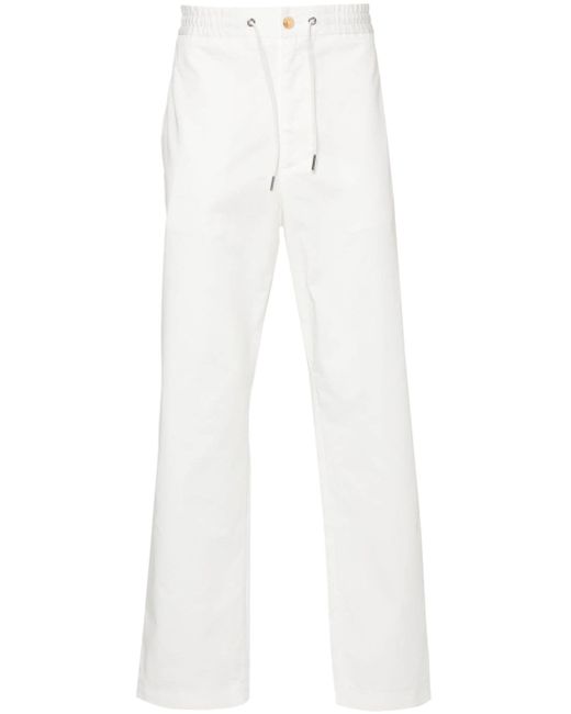 Moncler logo-patch straight trousers