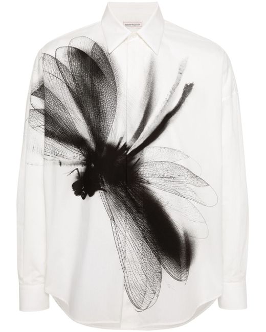Alexander McQueen Dragonfly-print shirt