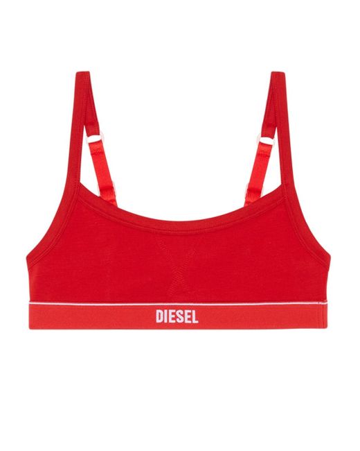 Diesel logo-underband stretch-cotton bralette