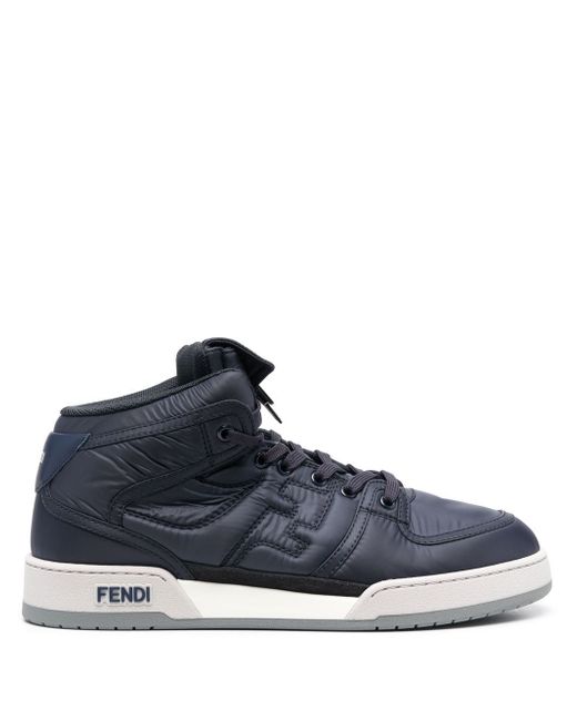 Fendi FF logo-embossed high-top sneakers