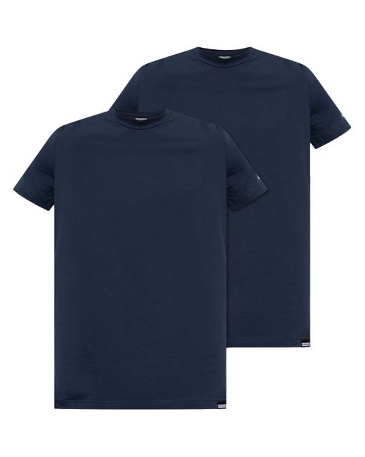 Dsquared2 stretch-cotton lounge T-shirts pack of two