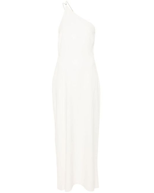Calvin Klein one-shoulder crepe maxi dress