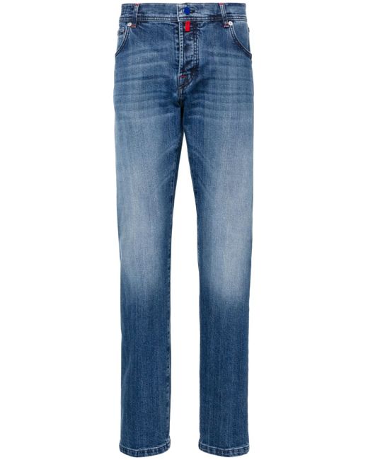 Kiton mid-rise slim-cut jeans