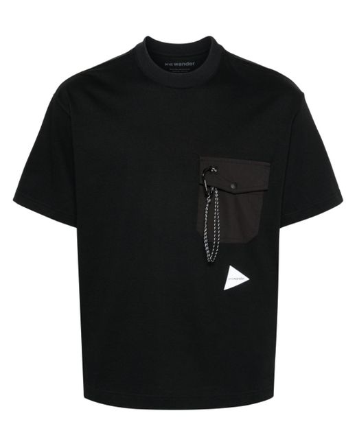 And Wander chest-pocket jersey T-shirt