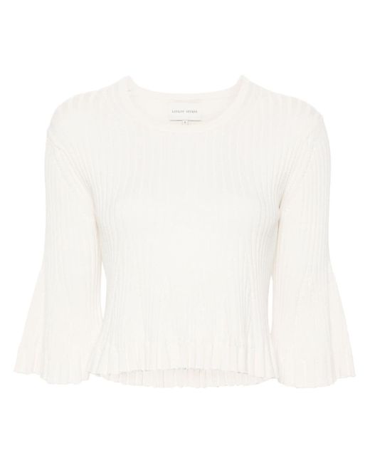 Loulou Studio Ammi ribbed knitted top